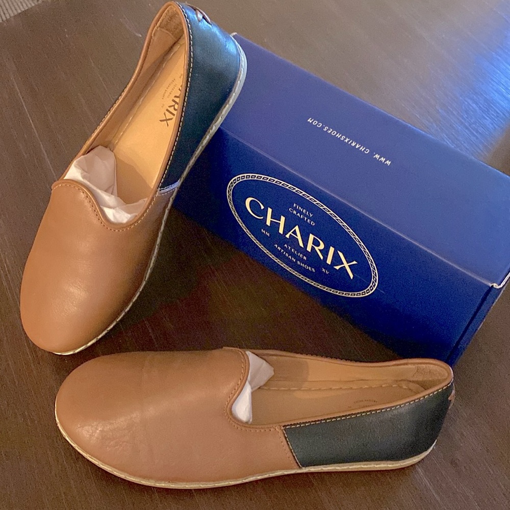 Charix brand new leather flats. Size 10/41.5